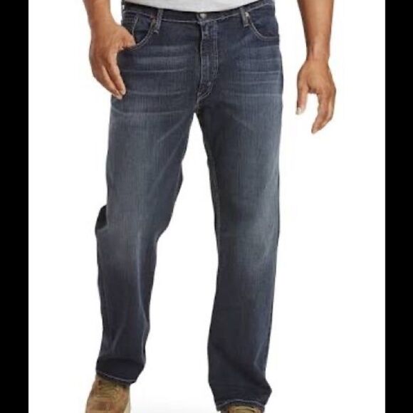 New. 46 x 32 Levi’s 559 Big & Tall relaxed straight stretch jeans.  Normally $89 - Picture 3 of 14